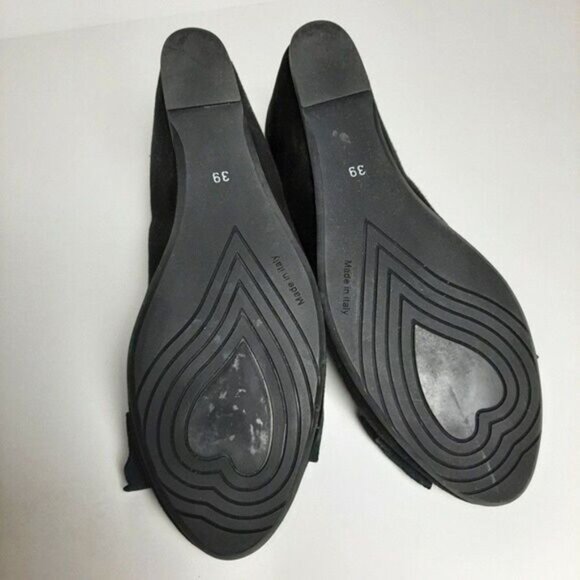 FERCA 81 Italy Jeweled Gem Suede Wedges Heels Black Shoes Sz 8.5 / Eur 39 - Picture 15 of 16